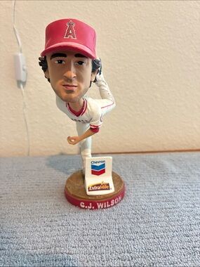 C.J. Wilson Angels Bobblehead - Red & White